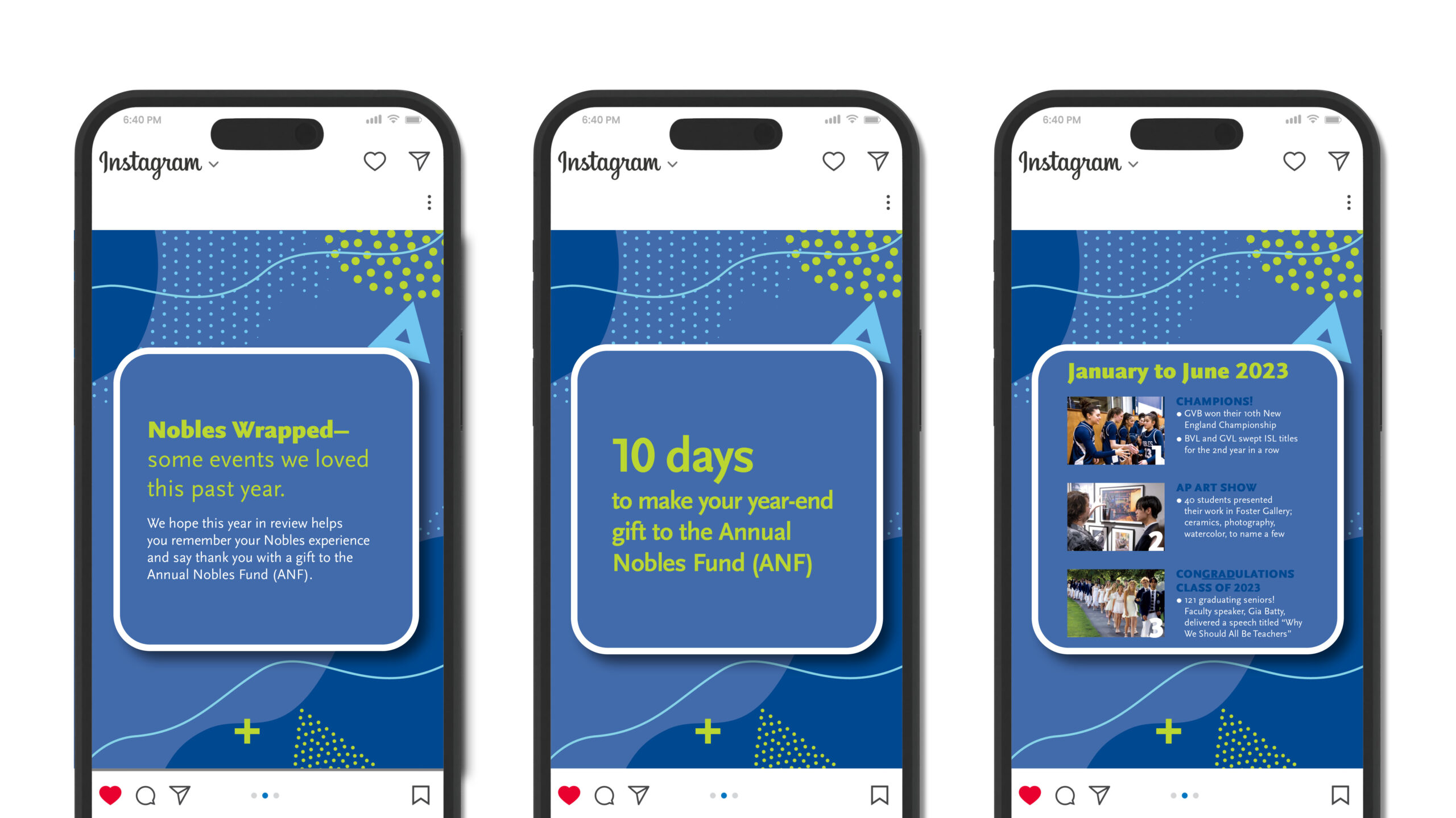 Social Media Graphics for Nobles Young Grad Campaign