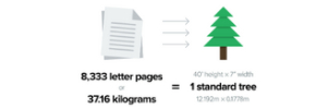 Paper use to tree equivalent