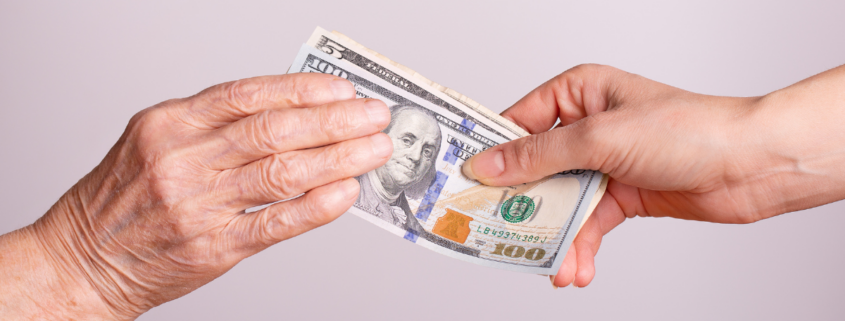 Money changing hands